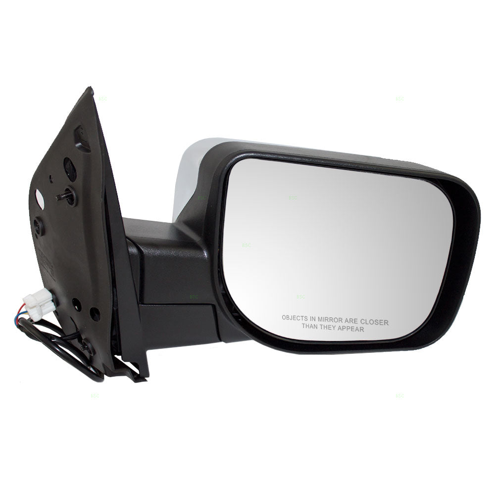 Replacement Passengers Power Side View Mirror w/ Chrome Cover Compatible with 04-15 Titan Pickup 96301-ZR20A