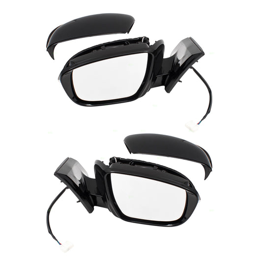 Replacement Pair Set Power Side View Mirrors w/ Signal Compatible with 2015-2016 Murano 963025AA2A 963015AA2A