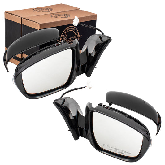 Replacement Pair Set Power Side View Mirrors w/ Signal Compatible with 2016-2018 Murano 963025AA4A NI1321284