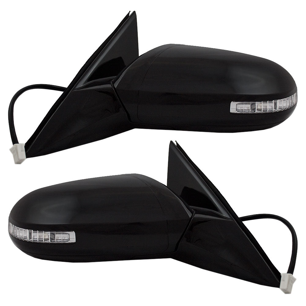 Driver and Passenger Power Side View Mirrors with Signal Smooth Compatible with 09-14 Maxima 96302-9N84A 96301-9N84A