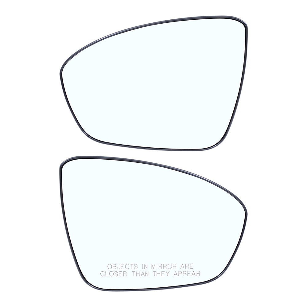 Brock Replacement Driver and Passenger Side Mirrors Glass & Base without Heat Compatible with 2019 Altima