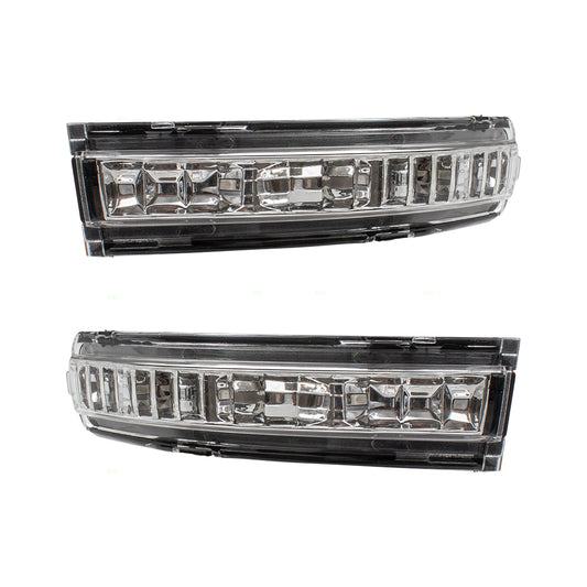 Pair Set Mirror Turn Signal Lens Left + Right Side Compatible with 07-13 Altima 26443ZX50C 26442ZX50C