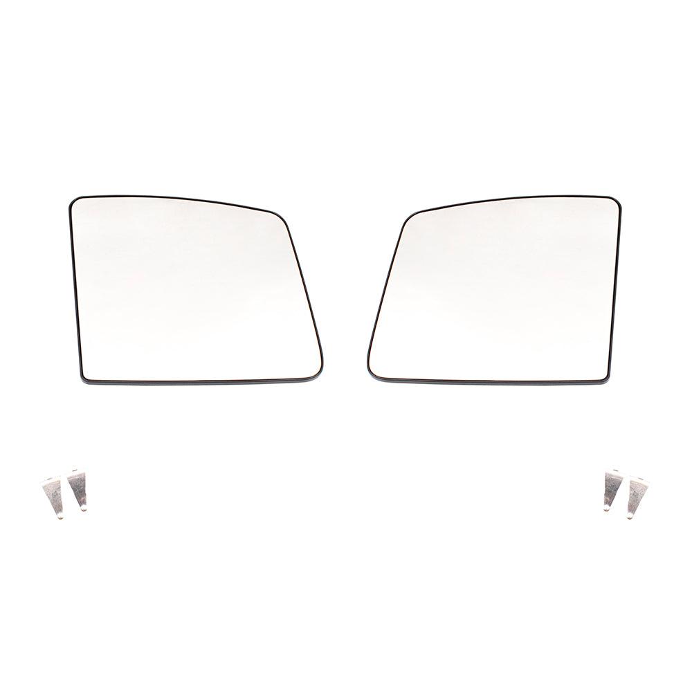 Brock Replacement Set Side Door Upper Mirror Glass with Bases Compatible with 2012-2019 NV1500 NV2500HD NV3500HD