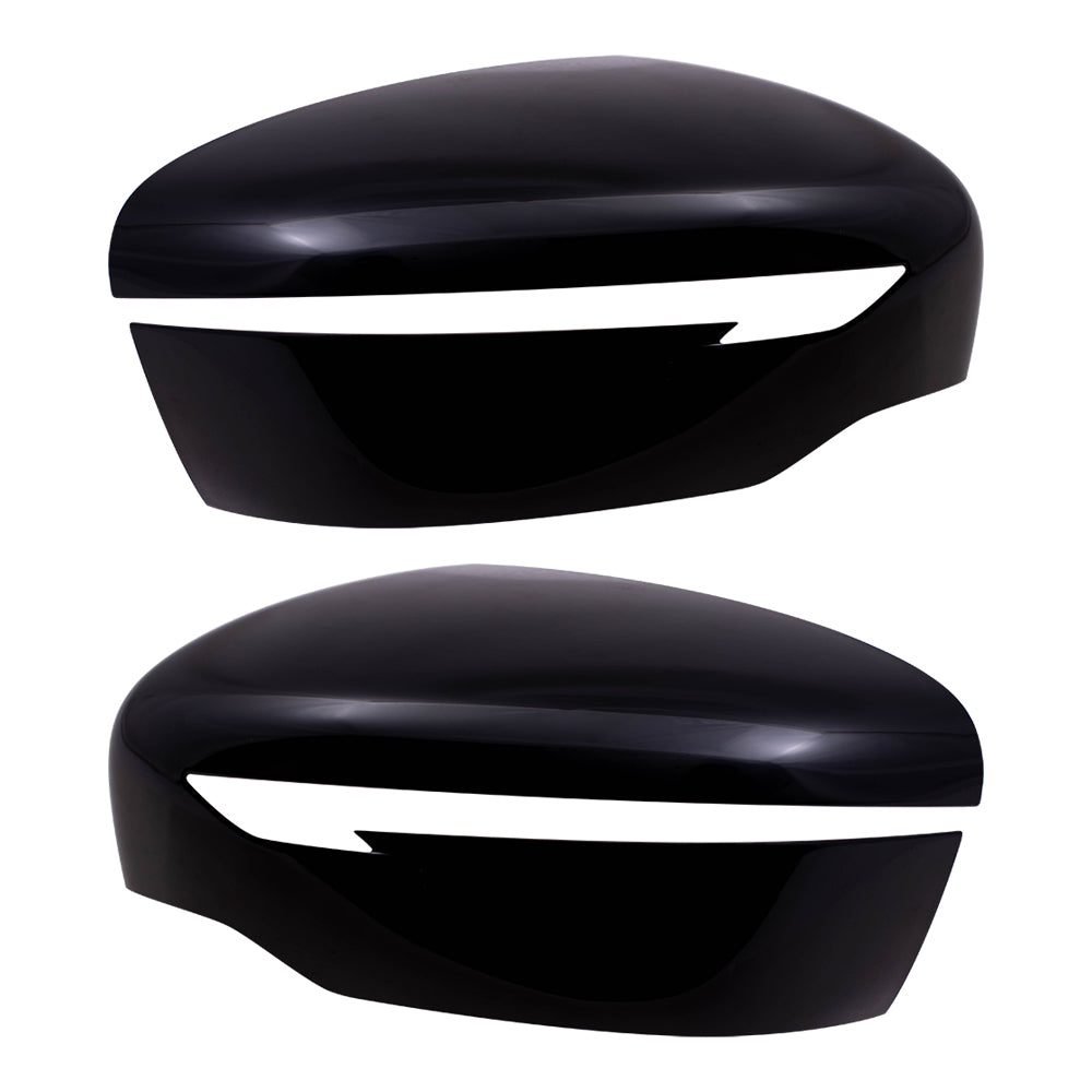 Door Mirror Covers Set for Nissan Rogue & Hybrid Murano Pathfinder Black Pair