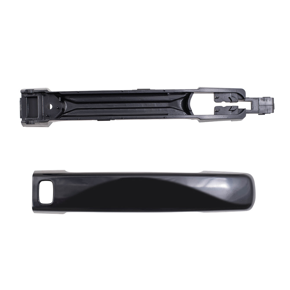 Brock Replacement Drivers Front Outside Exterior Door Handle w/ Cover & Keyhole Compatible with 07-12 Altima 80607-JA59A