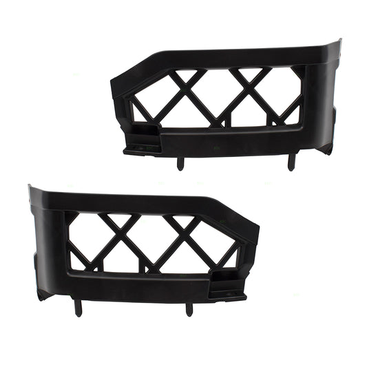 Brock Replacement Pair Set Front Bumper Left Side Brackets Support Covers Compatible with 05-18 Frontier Pickup Truck 05-12 Pathfinder 62223EA500 62222EA500