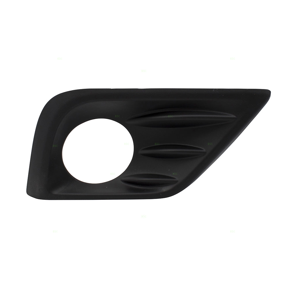 Brock Replacement Passengers Front Bumper Fog Lamp Cover Trim Bezel w/ Hole Compatible with 16-18 Altima 622569HS0B NI1039141