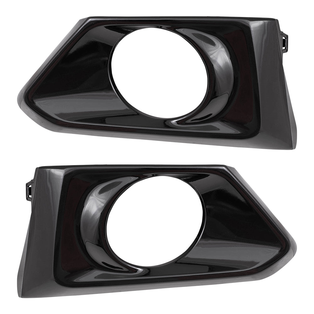 Brock Replacement Driver and Passenger Side Fog Light Covers Compatible With 2019-2022 Nissan Altima With Fog Lights