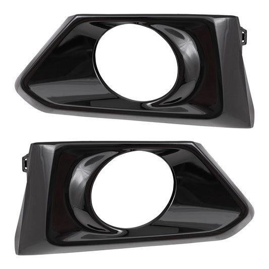 Brock Replacement Driver and Passenger Side Fog Light Covers Compatible With 2019-2022 Nissan Altima With Fog Lights