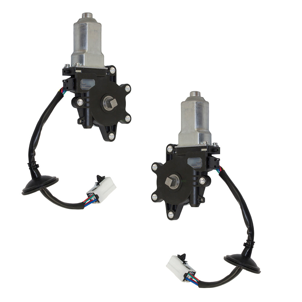 Brock Replacement Pair Set Front Power Window Lift Regulator 6 Pin Connector Motors Compatible with 03-09 350Z 03-07 G35 80731-CD00A 80730-CD00A