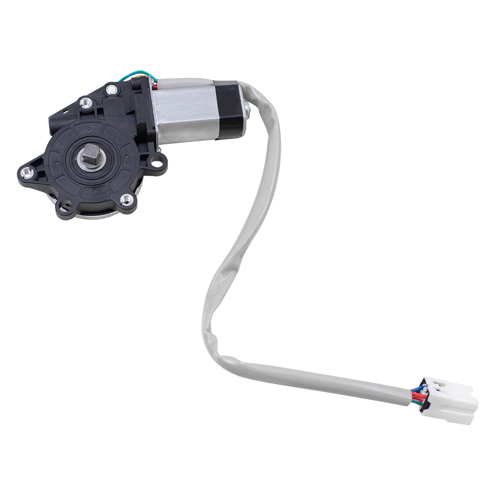 Brock Aftermarket Replacement Front Driver Left Passenger Right Power Window Motor with 6 Pin Connector Set Compatible with 2003-2007 Nissan Murano