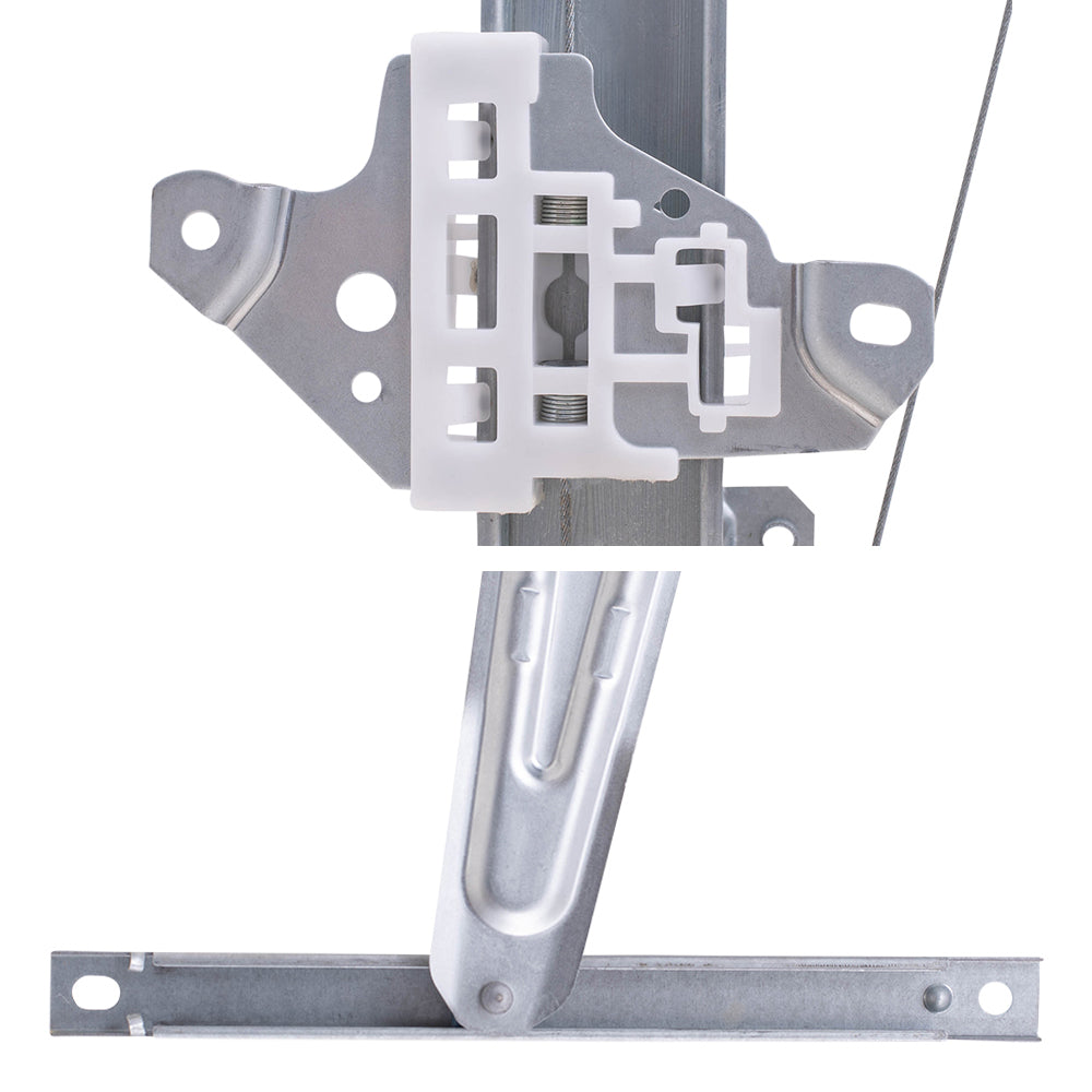 Brock Replacement Driver Left and Passenger Right Front and Rear Power Window Regulators With Motor Compatible With 13-24 Leaf