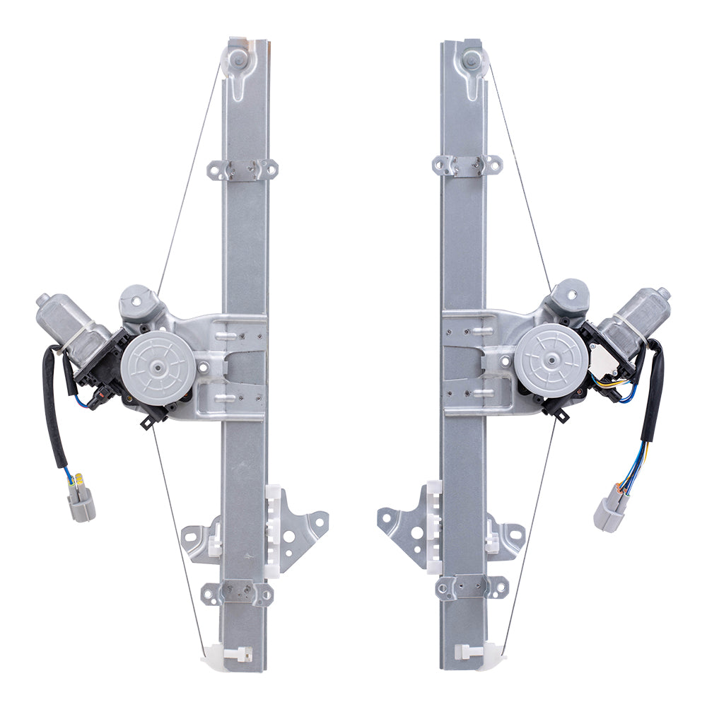 Brock Replacement Driver Left Passenger Right Front Power Window Regulators With Motor Compatible With 13-24 Leaf