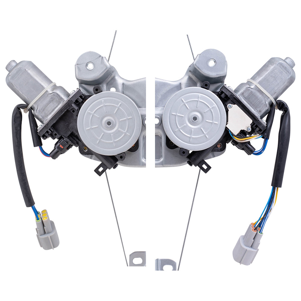 Brock Replacement Driver Left Passenger Right Front Power Window Regulators With Motor Compatible With 13-24 Leaf