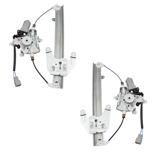Brock Replacement Pair Set Rear Power Window Regulators w/Motors Compatible with 08-13 Rogue & 14-15 Rogue Select 80731JX00C 82720JM00A