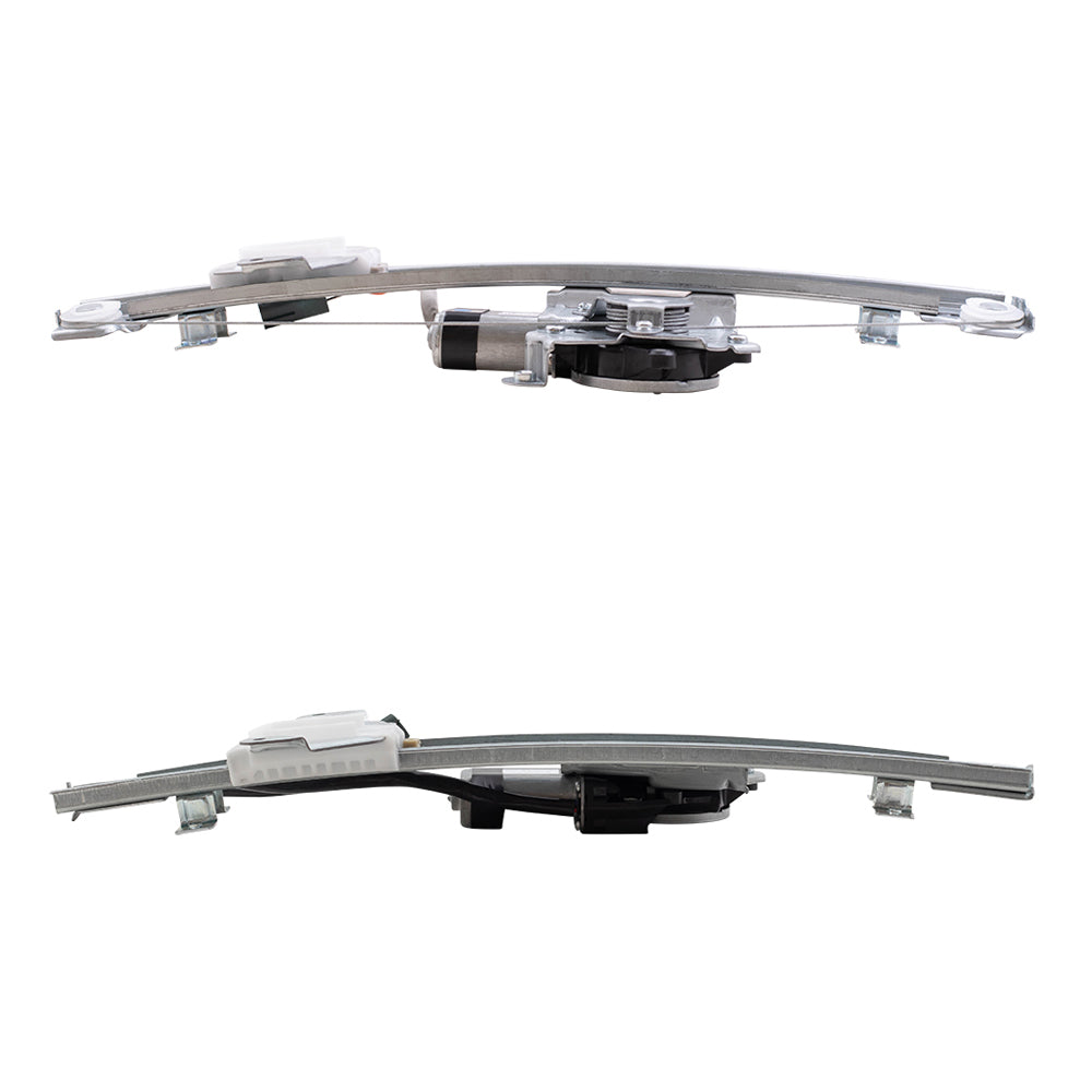 Brock Replacement Power Window Regulators with Motor Front Driver Side with 6 Pin Connector and Front Passenger Side with 2 Pin Connector Comaptible with 2013-2018 Altima Sedan