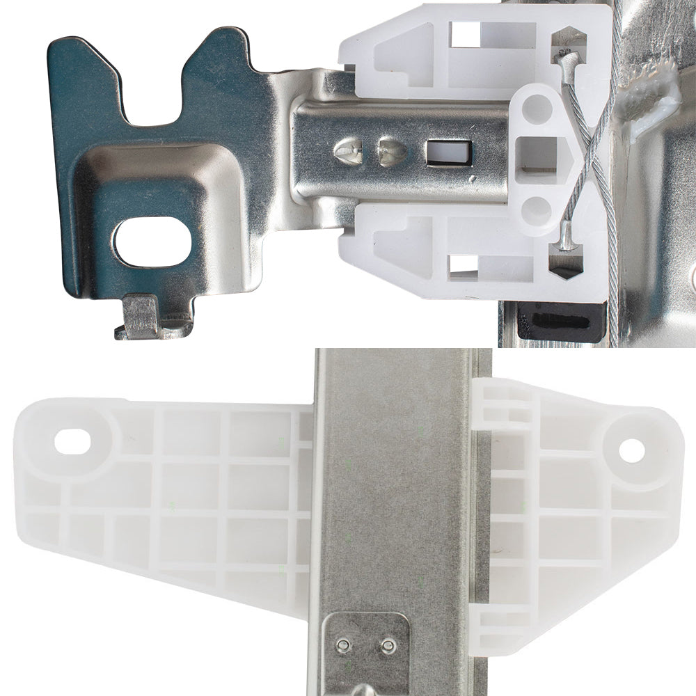 Brock Replacement Driver and Passenger Side Power Window Regulators with Motor 4 Piece Set Compatible with 2004-2015 Titan/ 2004 Pathfinder Armada/ 2005-2015 Armada