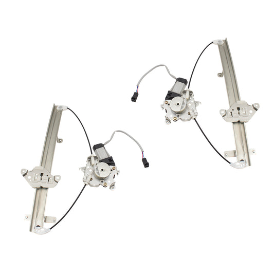 Set of Front Power Window Lift Regulators & Motors for Nissan Pickup Truck SUV