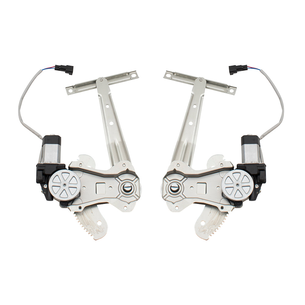 Brock Replacement Pair Set Rear Power Window Lift Regulator & Motors Assemblies Compatible with 00-06 Sentra 827215M000 827315M000 827205M000 827004Z310