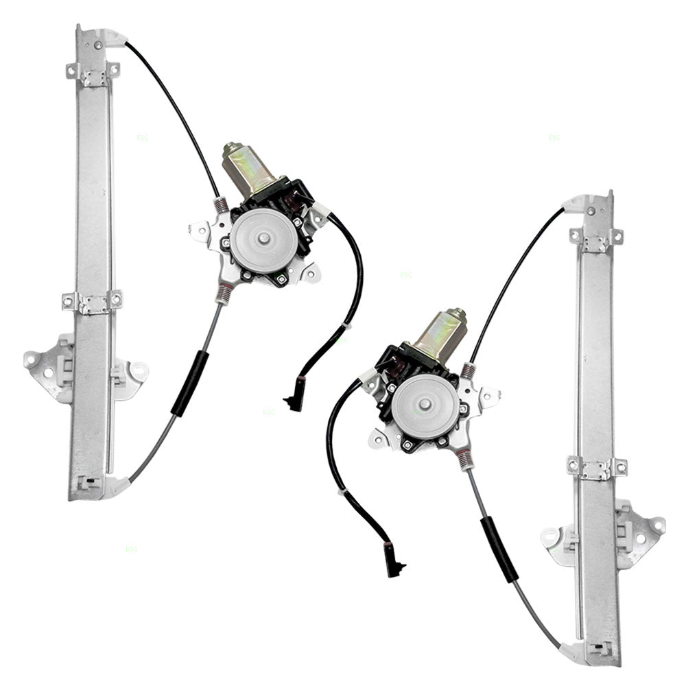 Brock Replacement Driver and Passenger Front Power Window Lift Regulators & Motor Assemblies Compatible with 03-06 Sentra 807314Z305 807304Z305