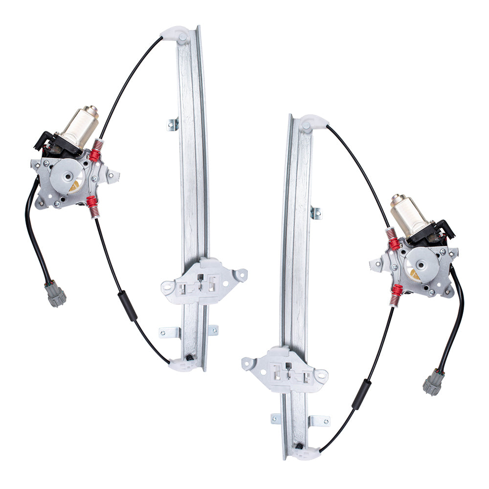 Brock Replacement Pair Front Power Window Regulators with Motors Compatible with 01-04 Pathfinder 01-03 QX4 807210W210