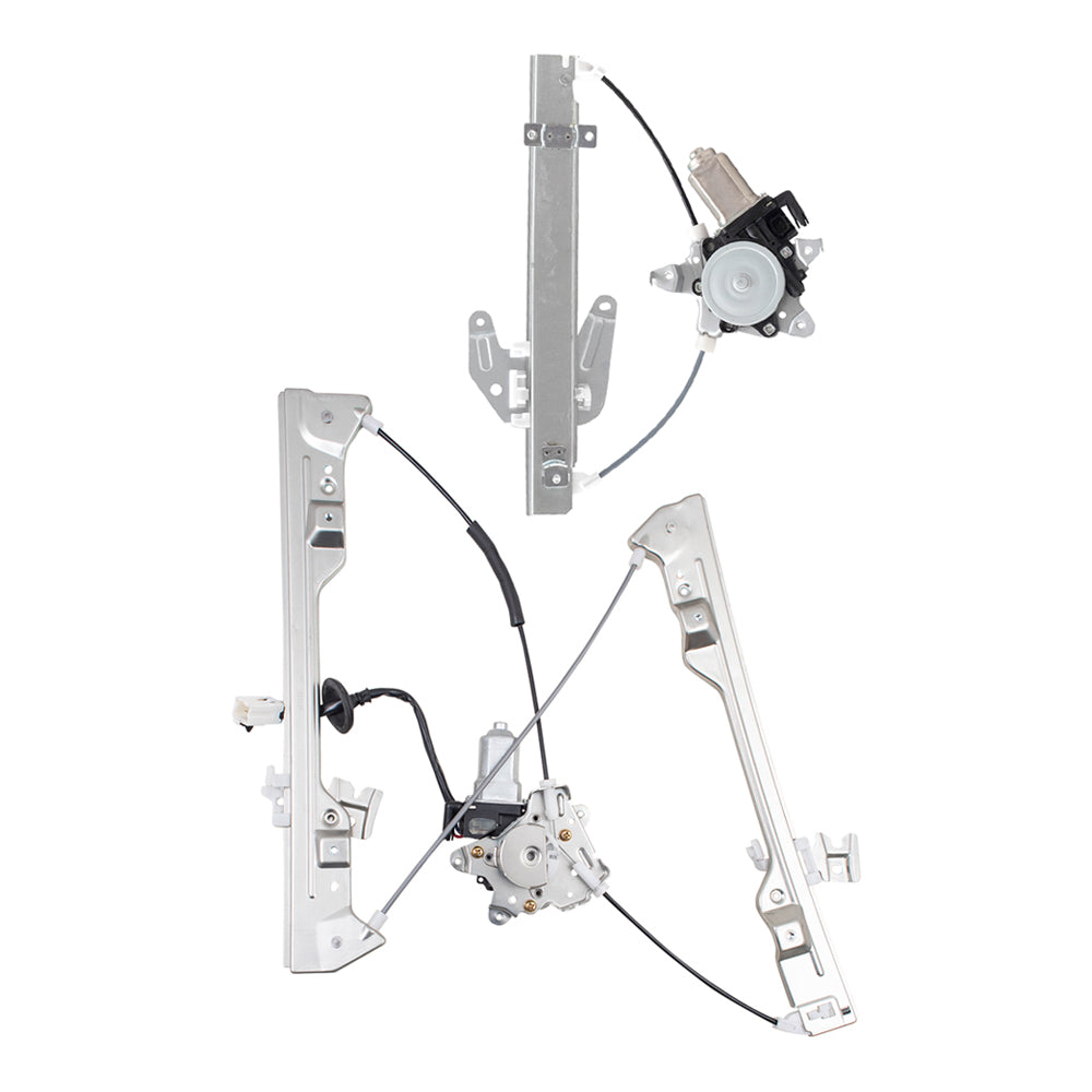 Brock Replacement Driver Side Front and Rear Power Window Regulators with Motor Compatible with 2002-2006 Altima