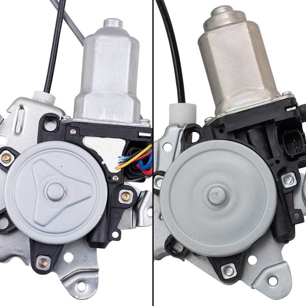 Brock Replacement Driver Side Front and Rear Power Window Regulators with Motor Compatible with 2002-2006 Altima