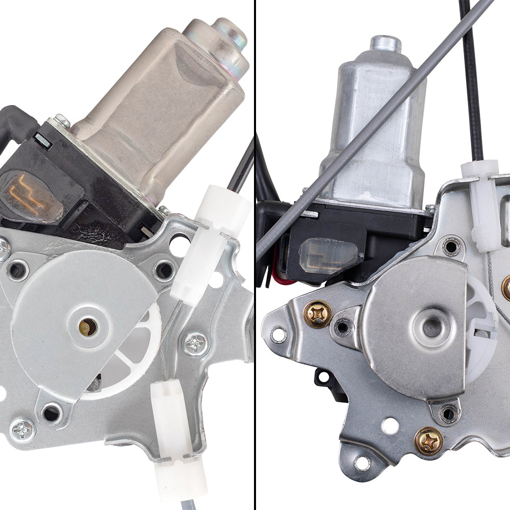 Brock Replacement Driver Side Front and Rear Power Window Regulators with Motor Compatible with 2002-2006 Altima