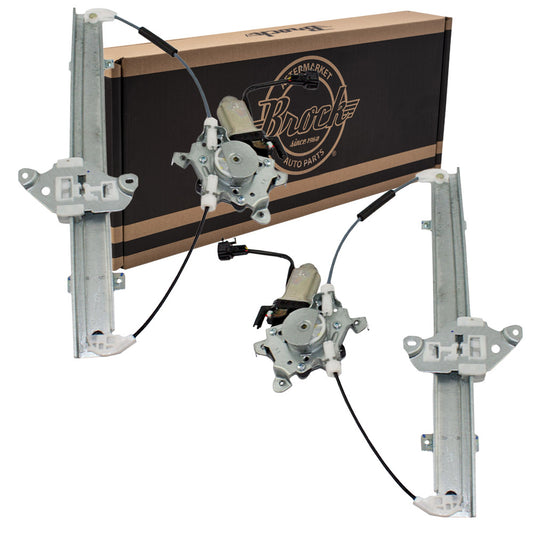 Set of Front Power Window Lift Regulators with Motors for 07-12 Nissan Versa