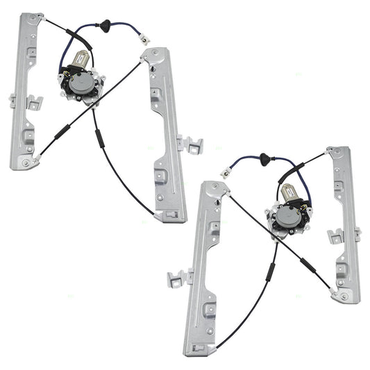 Brock Replacement Driver and Passenger Front Power Window Lift Regulators with Motors Assemblies Compatible with 03-07 Murano SUV 80731-CA00A 80730-CA00A