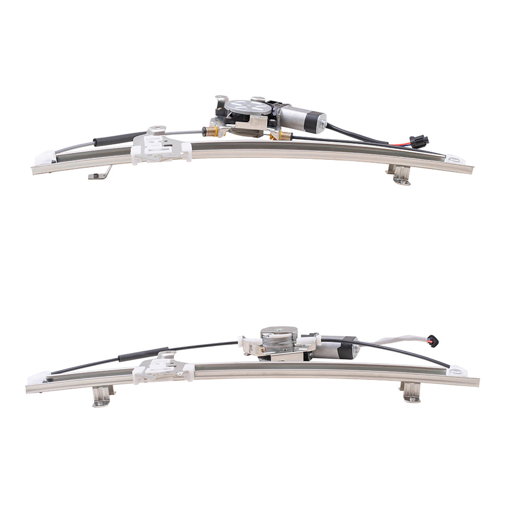 Brock Replacement Front and Rear Driver Side Power Window Regulators with Motor Compatible with 2005-2010 Pathfinder Built to 04/2010 ONLY