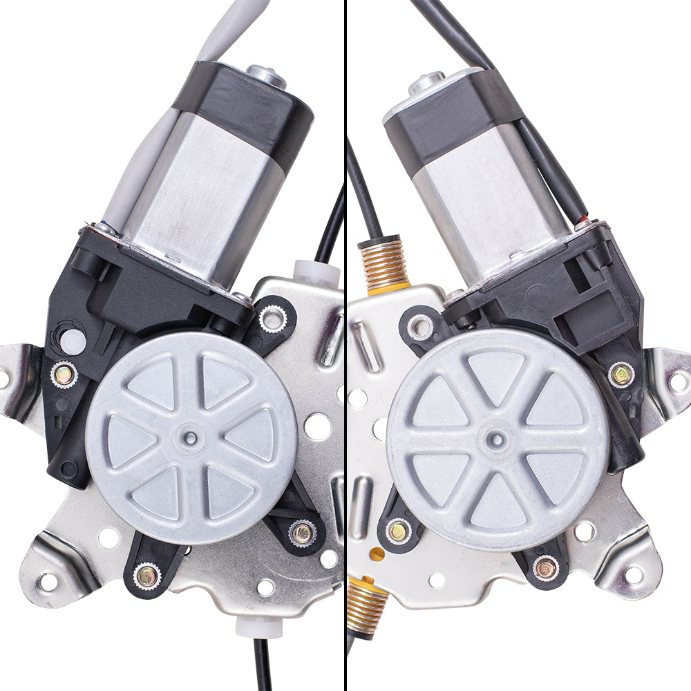 Brock Replacement Driver and Passenger Side Power Window Regulators with Motor 4 Piece Set Compatible with 2005-2010 Pathfinder Built to 04/2010 ONLY