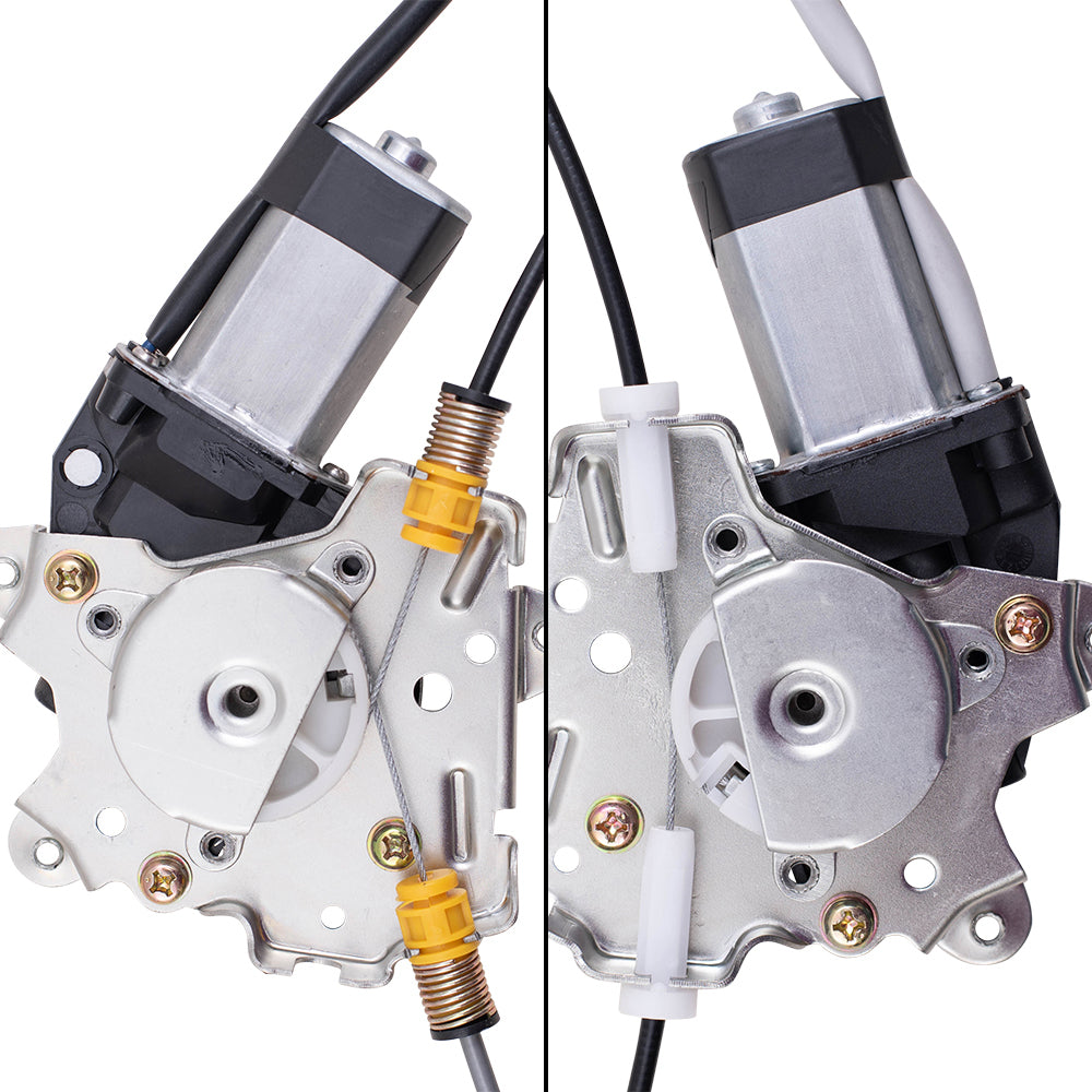 Brock Replacement Driver and Passenger Side Power Window Regulators with Motor 4 Piece Set Compatible with 2005-2010 Pathfinder Built to 04/2010 ONLY