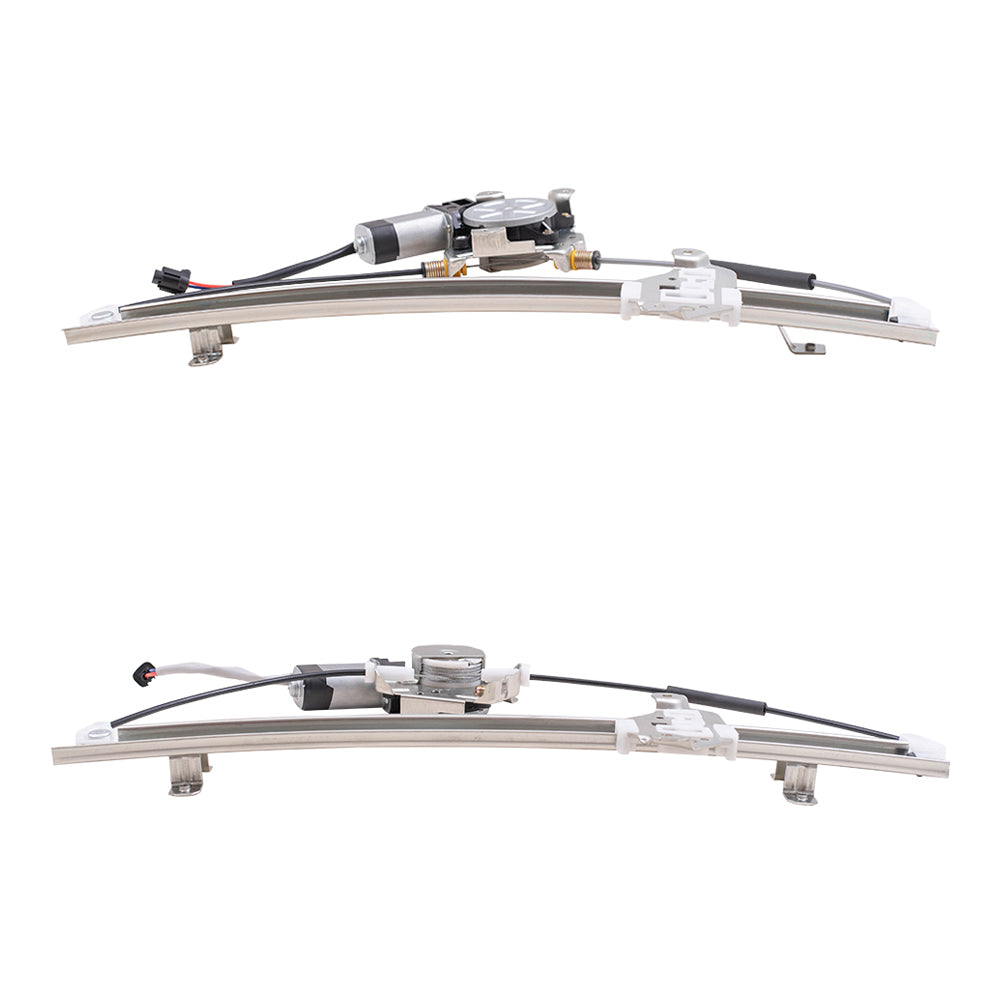 Brock Replacement Driver and Passenger Side Power Window Regulators with Motor 4 Piece Set Compatible with 2005-2010 Pathfinder Built to 04/2010 ONLY