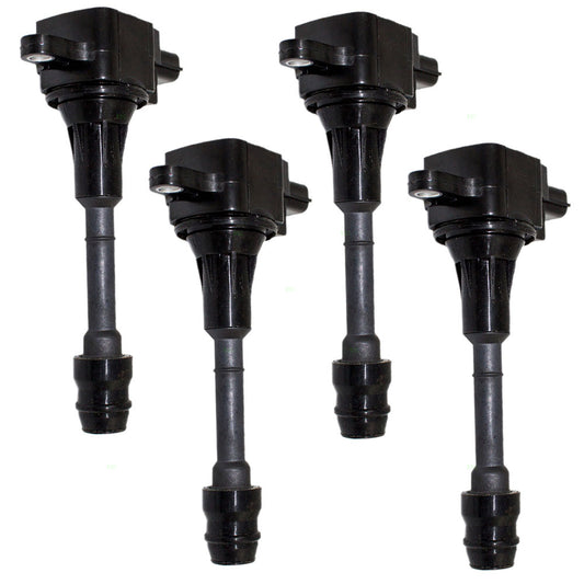 Brock Replacement for 4 Piece Set of Ignition Spark Plug Coils Compatible with 02-06 Sentra 2.5L 4 cylinder 224488H315