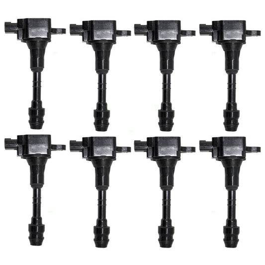 Brock Replacement for 8 Piece Set Ignition Spark Plug Coils Compatible with 04-06 Titan Pickup Truck SUV 5.6L 8 cyl 22448-7S015