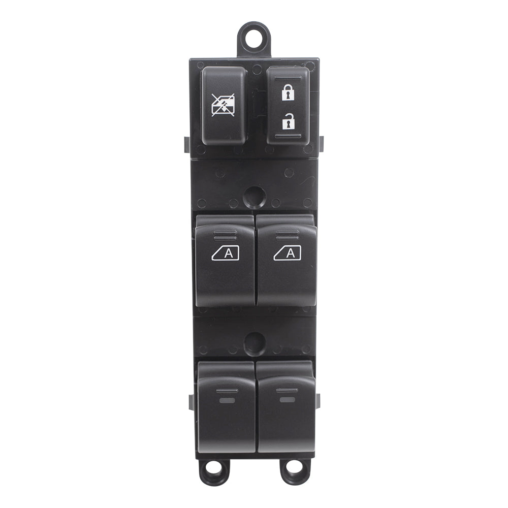 Brock Replacement Drivers Front Power Window Master Switch Lever Relay Compatible with 07-12 Pathfinder 25401-ZL10C DWS-531