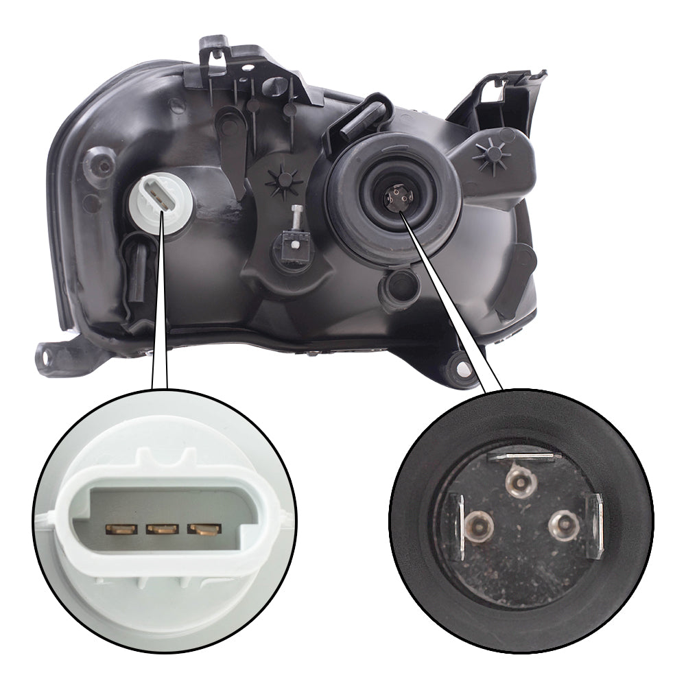 Brock Replacement Drivers Headlight Headlamp Compatible with 2001-2004 Tribute SUV EC0151040L