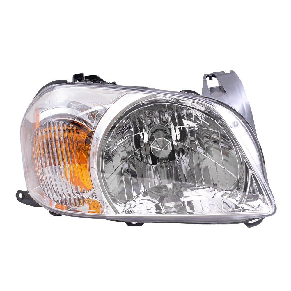 Brock Replacement Driver and Passenger Headlights Headlamps Compatible with 2005-2006 Tribute SUV EF9151040E EF9151030E