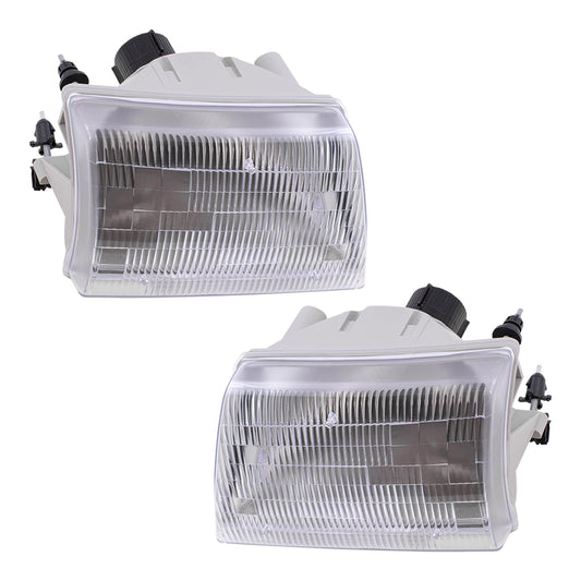 98-00 Mazda Pickup Truck Set of Headlights ZZP051040B ZZP051030B