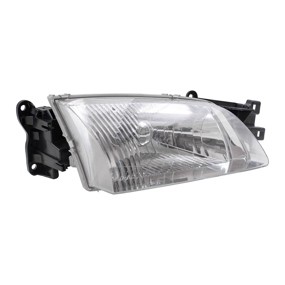 Brock Replacement Pair Set Halogen Headlights Headlamps Compatible with 00-02 626 GG2A-51-040B GG2A-51-030B