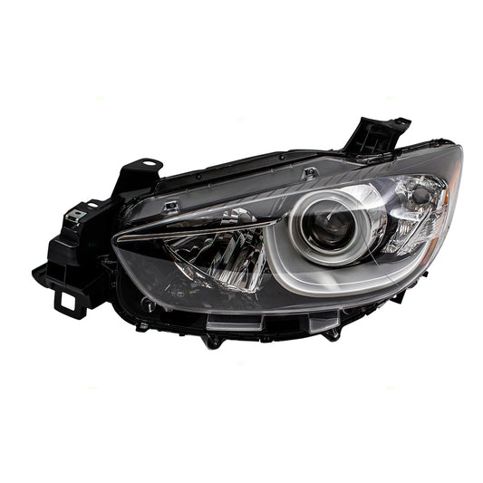 Brock Aftermarket Replacement Driver Left Halogen Combination Headlight Assembly Compatible With 2013-2016 Mazda CX-5