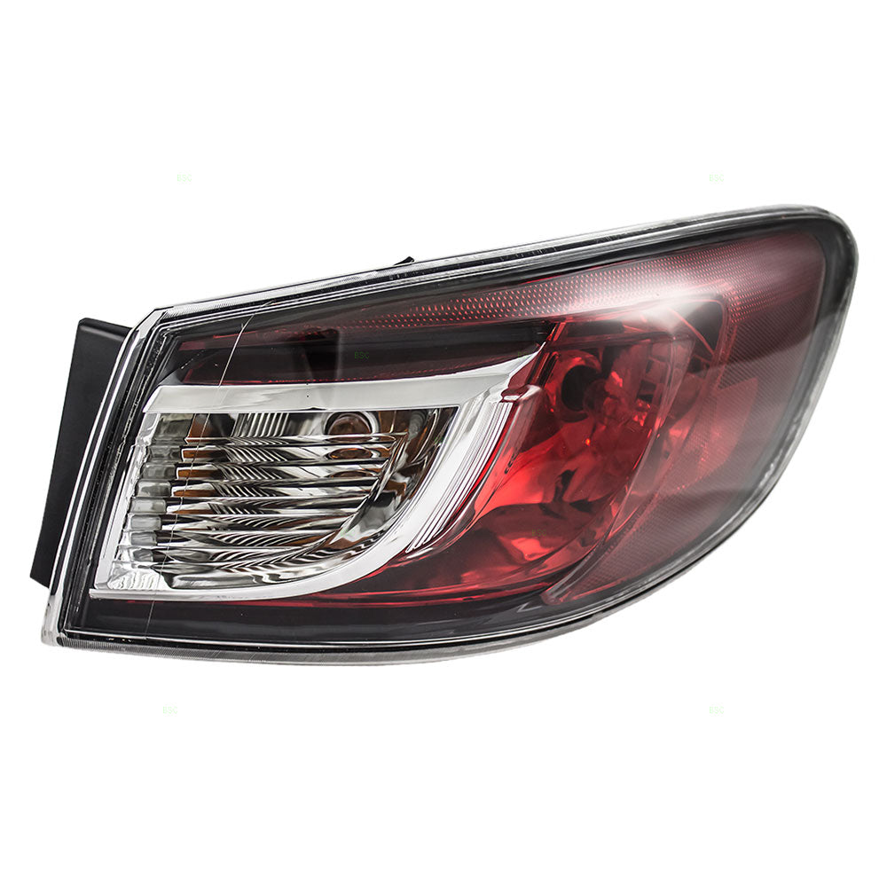 Brock Replacement Passengers Taillight Tail Lamp Bulb Type Lens Compatible with 10-13 Mazda3 Sedan BBM451150F