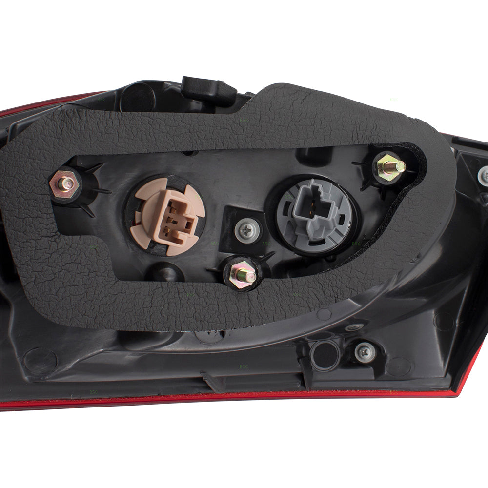 Brock Replacement Pair Set Tail Lamps Tail Light Quarter Panel Mounted Compatible with 14-18 Mazda3 Sedan BHN151160B BHN151150B