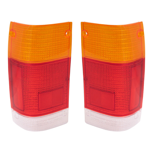 Brock Replacement Driver and Passenger Taillights Tail Lamp Lenses Compatible with 86-93 Pickup Truck UB3951162A UB3951152A