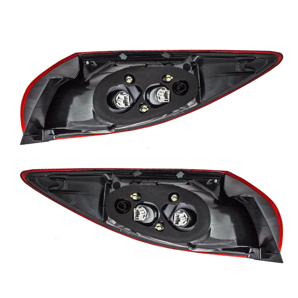 Brock Replacement Driver and Passenger Taillights Tail Lamps Bulb Type Quarter Panel Mounted Compatible with 13-16 SUV KD33-51-160C KD33-51-150C