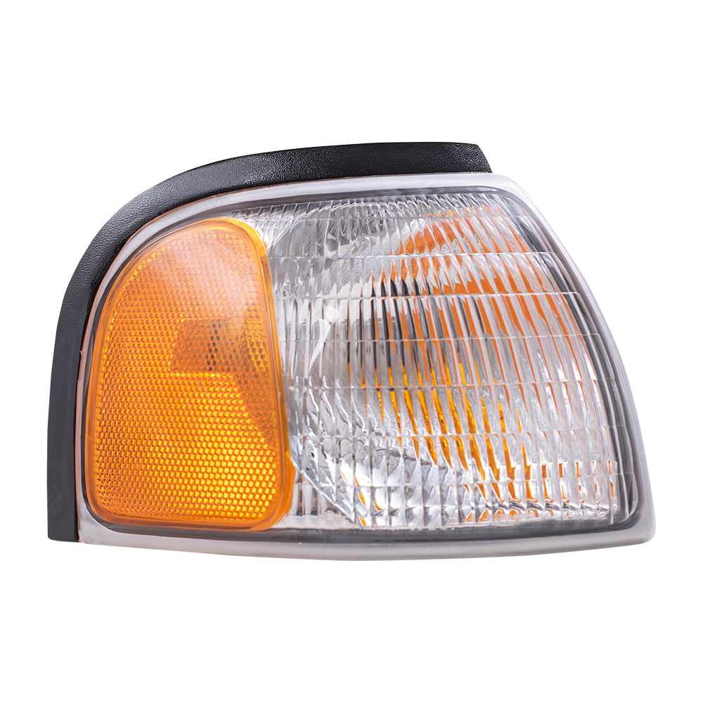 Brock Replacement Driver and Passenger Park Signal Corner Marker Lights Lamps Lenses Compatible with 98-00 Pickup Truck 1F0051131 1F0051121