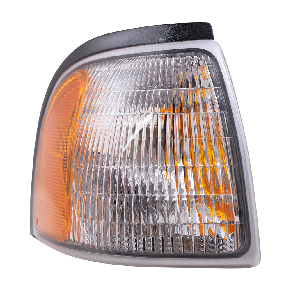 Brock Replacement Driver and Passenger Park Signal Corner Marker Lights Lamps Lenses Compatible with 98-00 Pickup Truck 1F0051131 1F0051121
