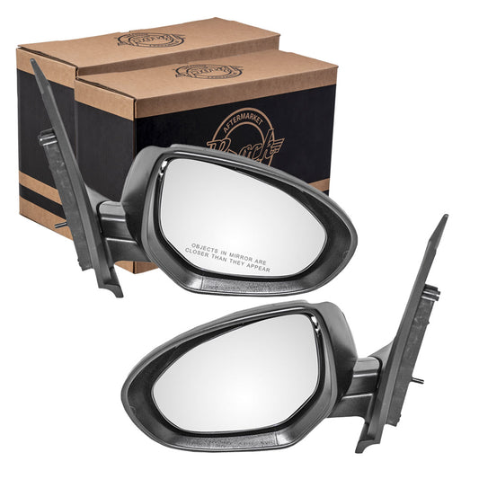 Driver and Passenger Power Side View Mirrors Replacement for Mazda DR616918ZB DR616912ZB