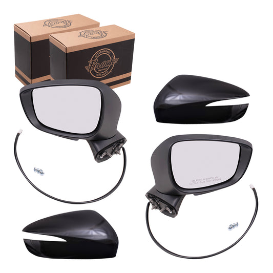 Replacement Set Driver and Passenger Power Side Mirrors with Signal Compatible with 2015-2016 CX-5 KR22-69-181A KR22-69-121A